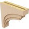 Ekena Millwork 4"W x 16"D x 16"H Thin Rockford Rough Cedar Woodgrain TimberThane Corbel, Primed Tan CORUR04X16X16ROCRCPR - alternate 4